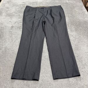 Giorgio Cosani Wool Cashmere Dress Pants Mens 48x35 Charcoal Straight Pleated